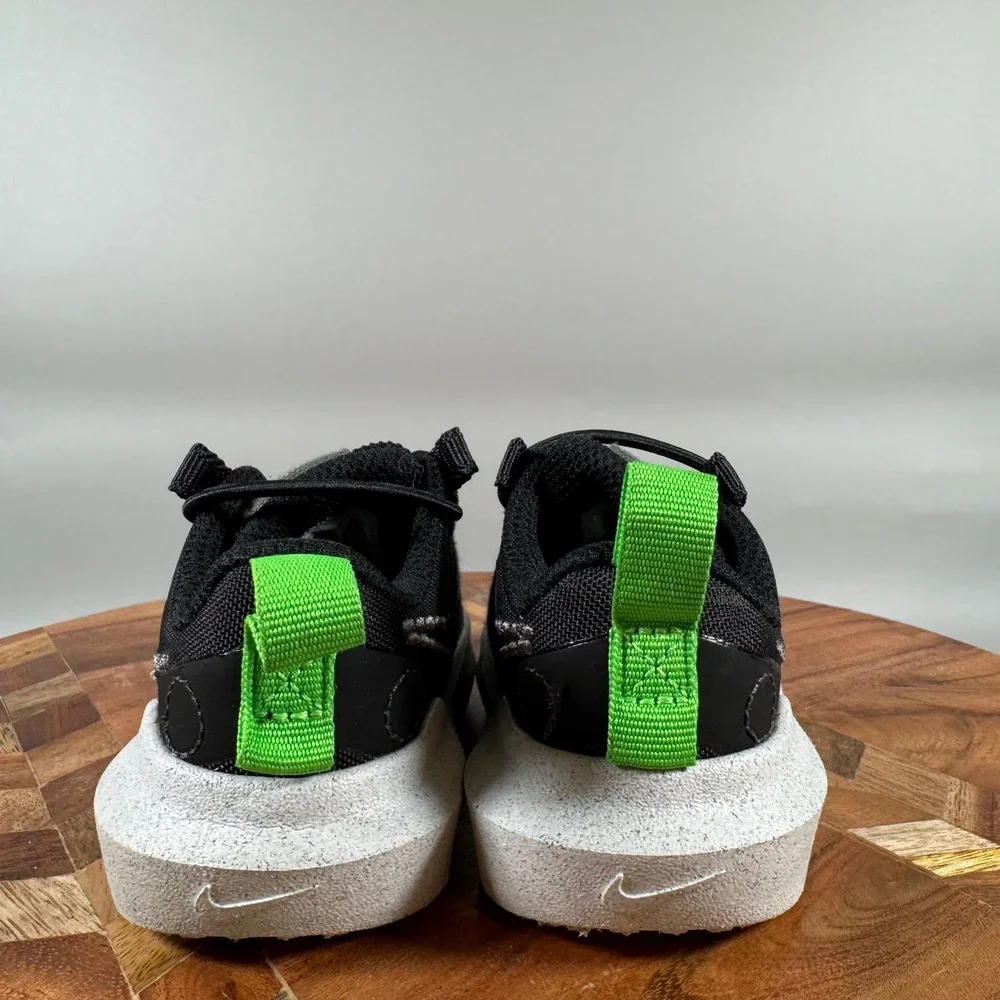 Nike Crater Impact Toddler Shoes Black Green Strike DB3553-001 Size 5C